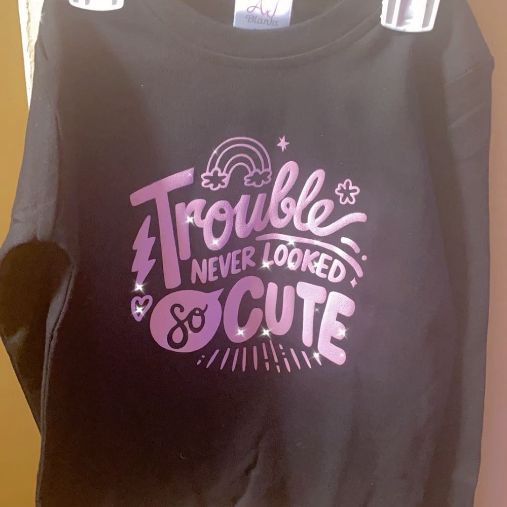 Souly Eunique Toddler Girls 3T Black n Pink Top